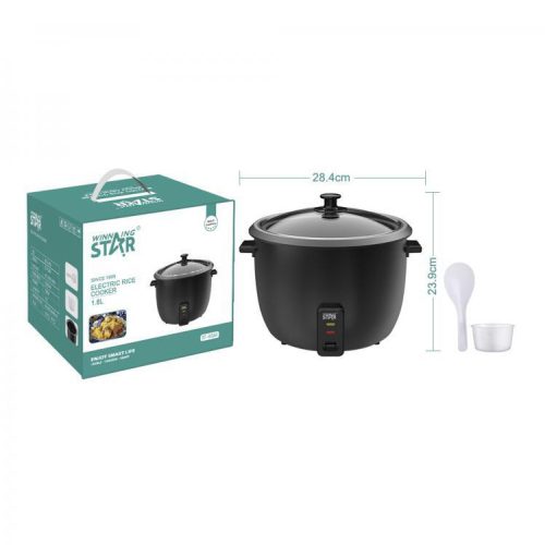 Elektromos rizsfőző 1,8 L – 700 W, üvegfedéllel