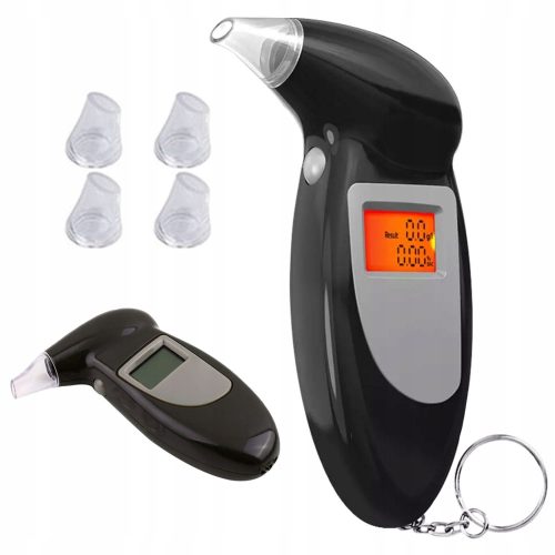 Digitális alkoholszonda légzésfigyelő – LCD kijelzővel, cserélhető szájrészekkel