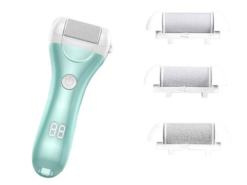 Elektromos sarokreszelő LCD kijelzővel – bőrkeményedés eltávolító készlet 3 görgővel