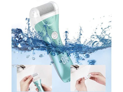 Elektromos sarokreszelő LCD kijelzővel – bőrkeményedés eltávolító készlet 3 görgővel