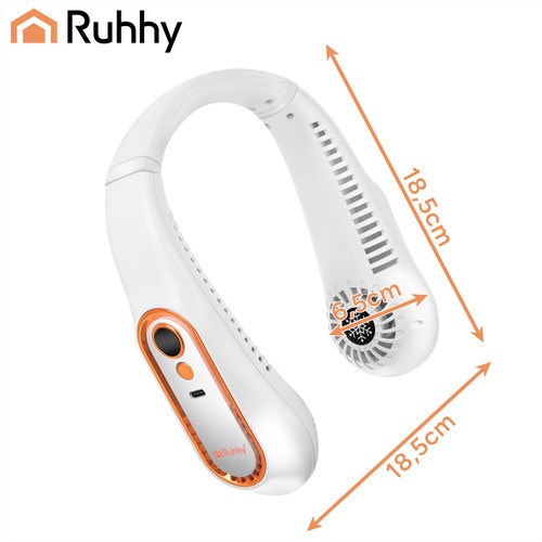 Ruhhy Nyakba akasztható vezeték nélküli ventilátor – hordozható légkondicionáló, újratölthető akkuval