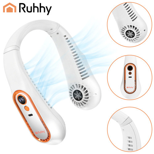 Ruhhy Nyakba akasztható vezeték nélküli ventilátor – hordozható légkondicionáló, újratölthető akkuval