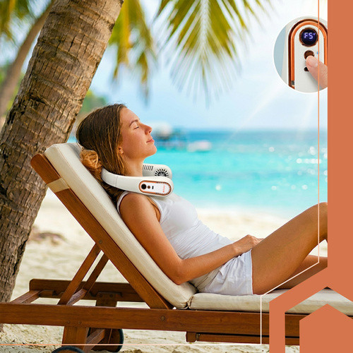 Ruhhy Nyakba akasztható vezeték nélküli ventilátor – hordozható légkondicionáló, újratölthető akkuval