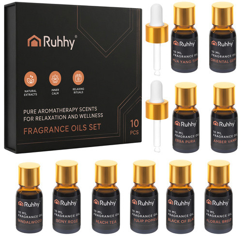 Ruhhy illóolaj készlet, díszdobozban, 10 db-os, 10 ml-es kiszerelés