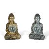 Szolár Buddha - 1 melegfehér LED - műgyanta - 17 x 15 x 26 cm - 2 féle