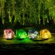 Leszúrható szolár lámpa - kavics forma - színes - 140 x 120 x 120 mm - melegfehér LED