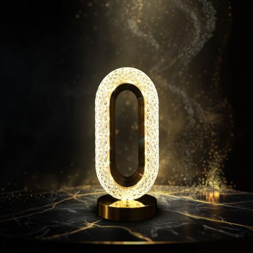 Asztali lámpa - arany - állítható színhőmérséklet, fényerő - akkumulátoros - USB