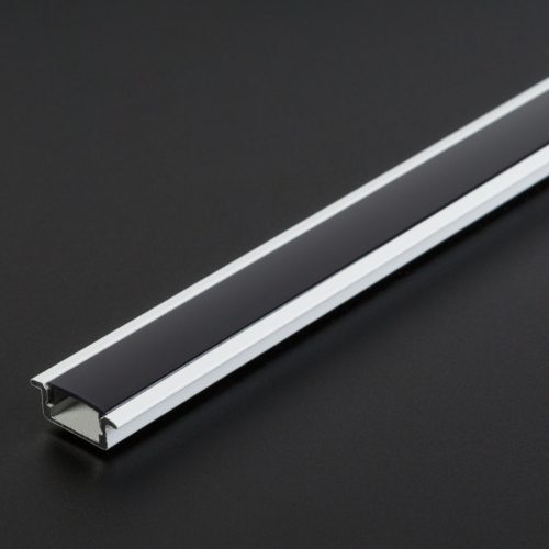 LED aluminium profil sín - 1000 x 23(17) x 8 mm - süllyeszthető U profil - fehér