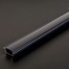 LED aluminium profil sín - 2000 x 23(17) x 8 mm - süllyeszthető U profil - fekete