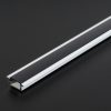 LED aluminium profil sín - 2000 x 23(17) x 8 mm - süllyeszthető U profil - fehér