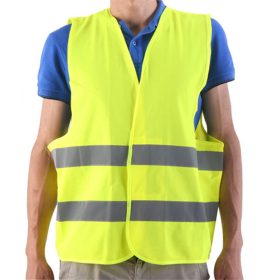   Fényvisszaverő biztonsági mellény – 2. osztály, sárga – EN ISO 20471 tanúsítvánnyal