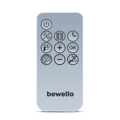 Fali hősugárzó törölközőtartóval - 800/2000W - 240V - fehér