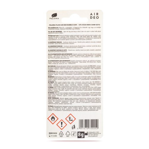 Illatosító - Paloma EMO Plush BUBBLE GUM