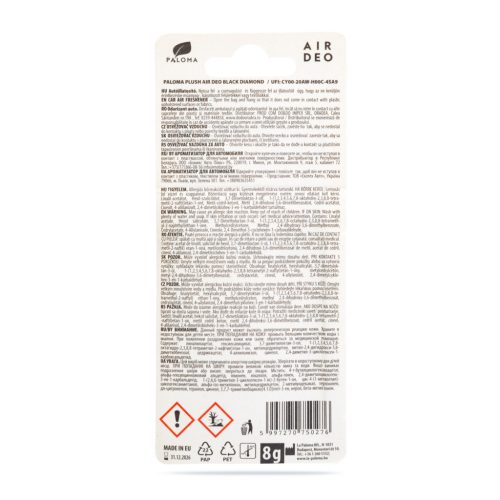 Illatosító - Paloma EMO Plush BLACK DIAMOND