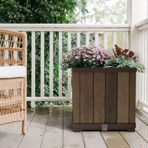 Deco szögletes műanyag virágláda 61 L