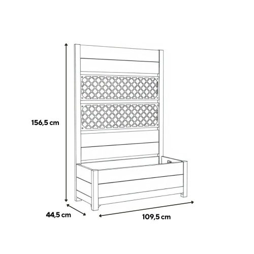 Deco tulip hátfallas virágláda 110l