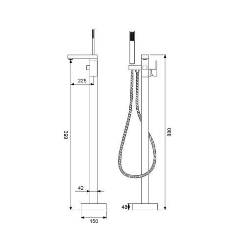 Vina szabadon álló csaptelep