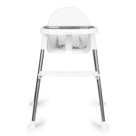 Etetőszék 2 az 1-ben tálcával övekkel fehér