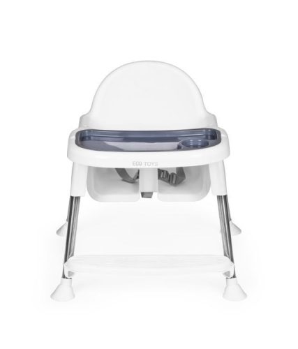 Etetőszék 2 az 1-ben tálcával övekkel fehér