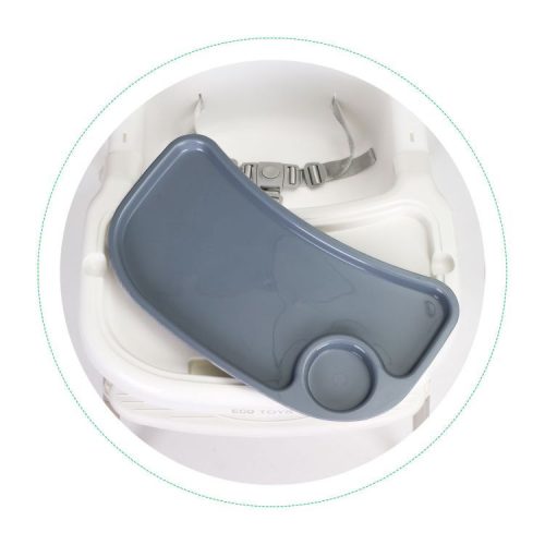 Etetőszék 2 az 1-ben tálcával övekkel fehér