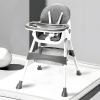 Gyerek etetőszék tálcával és kosárral 5 pontos biztonsági övvel szürke