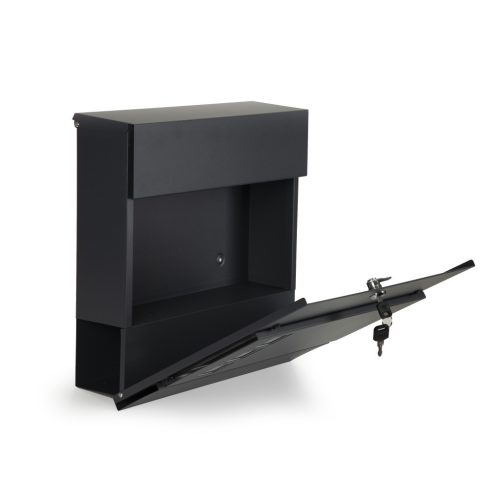 Postaláda horganyzott acélból újságtartóval antracit