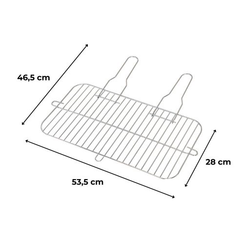 Grillrács szögletes 53,5x28 cm