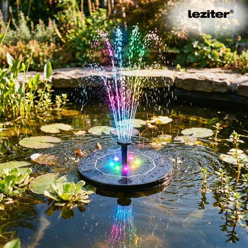 Napelemes szökőkút led világítással 16 cm