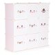 Rózsaszín játéktároló szekrény 110x37x110 cm