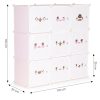 Rózsaszín játéktároló szekrény 110x37x110 cm